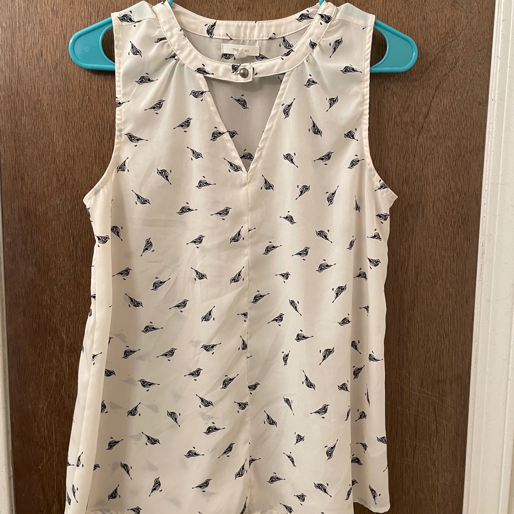 Maurices black bird shirt.